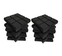 Pyugxab Paquete de 12 placas de espuma acústica de 30 x 30 x 5 cm, biseladas de 9 bloques, placas de sonido con cuñas insonorizadas y absorbentes