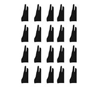 Pyugxab Paquete de 20 Guantes de Artista para Tableta Guante de Dibujo Digital Guante de Rechazo de Palma Gruesa con Dos Dedos para Almohadilla GráFica (S)