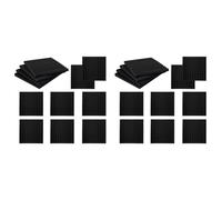 Pyugxab Paquete de 24 Paneles Acústicos Autoadhesivos, Paneles de Espuma Una Prueba de Sonido, Paneles de Pared Insonorizados de Alta Densidad para El Hogar (Negro)