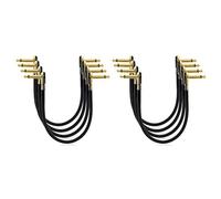 Pyugxab Paquete de 8 Cables de ConexióN de Guitarra de 12 Pulgadas, Conector Dorado Pancake de ÁNgulo Recto para Pedalera de Efectos