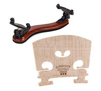 Pyugxab Puente de violín ajustable de arce, tamaño 4/4, piezas de puente para violín de tamaño 4/4 con reposamuñecas para violín