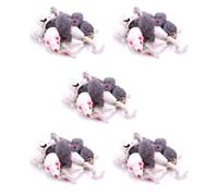 Pyugxab Ratones De Piel De Conejo Real Juguetes para Gatos Juguetes para Mascotas Juguetes para NiñOs Paquete De 60