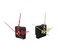 Pyugxab Reloj de pared con textura de plástico y metal, reloj de pared retro, accesorios de movimiento, y cuarzo negro, kit de piezas de reparación, Color de la foto