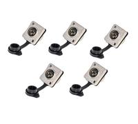 Pyugxab Soporte de 3 , 3 , impermeable, macho y hembra, conector de audio para micrófono, Xlr con rosca equilibrada, soporte de cabeza XLR, fácil de instalar, fácil de usar B