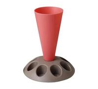 Pyugxab Soporte para mangas pasteleras en C, soporte para mangas pasteleras con 8 boquillas ranuradas, soporte de plástico para decoración de pasteles