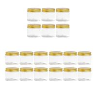 Pyugxab Tarro de PláStico de 18 Piezas con Tapa, Tarro Transparente con Tapa, Tarro de PláStico, Recipiente de Almacenamiento de CosméTicos, Tarro de Almacenamiento de