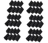 Pyugxab trampa para bajos, acolchado de espuma para pared acústica, azulejos de espuma para estudio (48 piezas, negro)