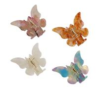 Pyuyan 4 Piezas Pinza de Pelo Mariposa Mediana en Acetato y Acrílico para Mujeres y Niñas