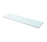 Pyvara Estantería de cristal transparente, 110 x 30 cm, de vidrio templado con 8 mm de grosor, estantería de pared flotante para salón, dormitorio, cocina, ahorra espacio, como estante decorativo para