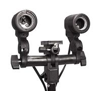 Pyxelstudio Video de Estudio Fotográfico 2 en 1 Portalampára E27 Flash Bombilla Paraguas Soporte Iluminacion Luz Soporte