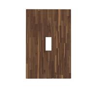 Pyxmyqiu Placa decorativa para interruptor de luz, rústica de grano de madera oscura, 1 banda, placa de pared de un solo interruptor, cubiertas de toma de corriente, decoración de placa de interruptor