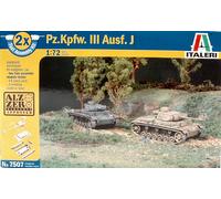 Pz. Kpfw. III Ausf. J Vagón Armado Tanque Plástico Kit 1:72 Modelo Italeri