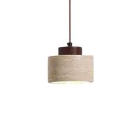 PZAOJAU Lámpara colgante de piedra moderna, cilindro, mini accesorio de iluminación colgante de mármol, lámpara colgante de techo de piedra natural, lámpara vintage de madera para comedor, cocina, isl