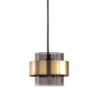 PZAOJAU Lámpara Colgante De Vidrio Industrial Isla De Cocina Oro Cepillado Iluminación Colgante Moderna De Mediados De Siglo Ámbar Gris Humo Granja Lámpara Vintage Para Dormitorio Mesa De Comedor Rest