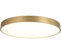 PZAOJAU Lámpara de techo de baño de latón antiguo Lámpara de techo empotrada de cocina LED Luz de techo redonda regulable de perfil bajo Luz de techo de pasillo dorada para dormitorio Comedor Lavadero