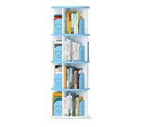 PZEOB 4/5 Niveles Estante de Libro Creativo 360 ° estantería giratoria para Sala de Estar Dormitorio salera de la Clase Salva la Torre de estantería del Espacio