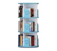 PZEOB Estante de Libros estanterías para el Piso 3/4/5 Capas de estantería giratoria estantería de estantería de estantería Creativa 360 ° Torre de estantería