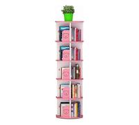 PZEOB Estante de Libros estanterías para el Piso 3/4/5 Capas de estantería giratoria estantería de estantería de estantería Creativa 360 ° Torre de estantería