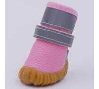 PZHANGZVH Zapatos de lluvia de cuero para perros pequeños para perros pequeños, antideslizantes, chihuahua, york, peluche, mascotas, gatos, calcetines, suela suave (color: azul, tamaño: código 5