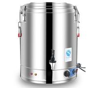PZJDFDC Olla para Sopa, Stock Olla, Olla Eléctrica De Acero Inoxidable De Doble Capa, Control De Temperatura De 30 A 110 ℃, Olla Eléctrica De Gran Capacidad(40L)