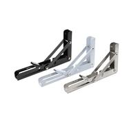 PZOFERLIN 128/5000 通用场景 Soporte plegable Paquete de 2 soportes plegables triangulares de 8 a 18 pulgadas, multicolor(8 Inch,Black)