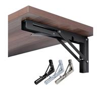 PZOFERLIN 128/5000 通用场景 Soporte plegable Soporte plegable de 8 a 16 pulgadas, paquete de 2, negro, blanco y plateado(2 Pcs Black-10 Inch)