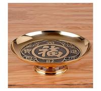 PZOFERLIN Bandeja de fruta de ofrenda Bandeja de frutas de latón Buddha Hall, plato de tributo budista de 6,8 pulgadas