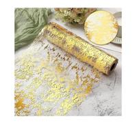 PZOFERLIN Bandera de Mesa Camino de Mesa con Lentejuelas, Multicolor, Varios tamaños, decoración de Boda, Fiesta de cumpleaños, 6 uds.(Gold,28cmX500cm)