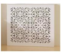 PZOFERLIN Cubierta para radiador con Cuerpo de Fibra MDF Radiator Cover Louvered Grill Shelf Cabinet Heating Storage Multiple Sizes(L50*H80*T15cm)