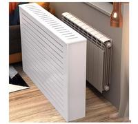 PZOFERLIN Cubierta para radiador con Cuerpo de Fibra Radiator Cover Heating Cabinet Storage Shelf with Ventilation Holes White Multiple Sizes(L80*H80*T25cm)
