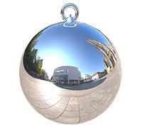 PZOFERLIN Esfera decorativa de acero inoxidable con acabado de espejo, bola de observación de acero inoxidable, varios tamaños (380 mm)