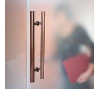 PZOFERLIN Manilla para puerta de ducha de doble cara Juego de 2 tiradores for puerta de granero en forma de H de acero inoxidable, multicolor, varios tamaños(Rose D,60Cm)