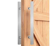 PZOFERLIN Manilla para puerta de ducha de doble cara Manija de puerta corrediza de acero inoxidable for puertas de madera y vidrio, multicolor, 50-150 cm(Sier,50cm)