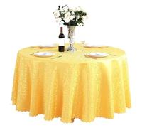 PZOFERLIN Mantel de Mesa Mantel Redondo del Banquete de Boda del Hotel del Telar jacquar del poliéster el 180-320cm Multicolor(Gold,240cm)