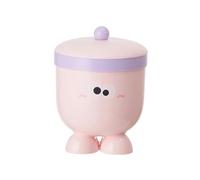 PZOFERLIN Papelera Bote de basura de escritorio con tapa de plástico multicolor for dormitorio, mesa de centro, escritorio de oficina(Pink)
