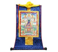 PZOFERLIN Tangka Budista tibetana Thangka Tibetano con 8 Budas de la Medicina, Bordado for Colgar en la Pared, meditación, Varios tamaños(49x63cm(19x24inch))