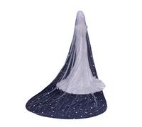 PZOFERLIN Velo de Novia Bridal Wedding Tulle Veil with 3D Floral Design Cut Edge Single Layer Long Length Soft Mesh For Bride Multiple Sizes(B,300cm)