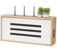 PZPIUGY Caja Router, Caja Router Pared, Estante Flotante para Router, Router Estantería de TV Cable Ocultar Organizador de Pared, Caja Almacenamiento enrutador WiFi(Brown)