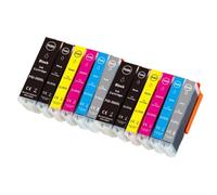 PZPSEQGM 12pk Multicolor Coraljet PGI 550XL CLI 551XL Cartucho de Tinta Compatible para impresoras en Serie Que Incluyen MG5450 MG5550 MG5650 MG6350(10PCS 4BK2C2M2Y)