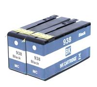 PZPSEQGM 938xl 938 Cartucho de Tinta Compatible con OfficeJet Pro 9110b 9120 9130 9720 9730 Cartucho de reemplazo de impresoras(2PCS Black)