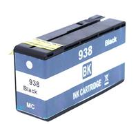 PZPSEQGM 938xl 938 Cartucho de Tinta Compatible con OfficeJet Pro 9110b 9120 9130 9720 9730 Cartucho de reemplazo de impresoras(1PC Black)
