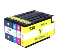 PZPSEQGM 938xl 938 Cartucho de Tinta Compatible con OfficeJet Pro 9110b 9120 9130 9720 9730 Cartucho de reemplazo de impresoras(1SET BK C M Y)