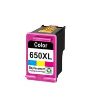 PZPSEQGM Cartucho de inyección de Tinta de Color remanufacturado 650xl Compatible con 650 para Deskjet Ink Advantage 1015 4645 Impresoras(Hp650xl 1c)