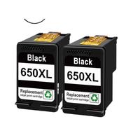 PZPSEQGM Cartucho de inyección de Tinta de Color remanufacturado 650xl Compatible con 650 para Deskjet Ink Advantage 1015 4645 Impresoras(Hp650xl 2bk)
