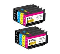 PZPSEQGM Cartucho de Tinta 938XL Compatible con 938 938XL para OfficeJet Pro 9110b 9120 9130 9720 9730 Impresoras(2 Set)