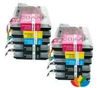 PZPSEQGM Cartucho de Tinta Compatible con 10x para Impresora DCP 185C 195C 9805C Modelos 38 67 61 65 980 990 1100 XL