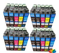 PZPSEQGM Cartucho de Tinta Compatible de 20x Reemplazo T200XL para Impresora XP100 XP200 XP300 XP400 y WF 2530 WF 2540 Workforce 2510 La Impresora Funciona con T2001XL T2002XL T2003XL T2004XL