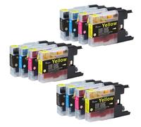 PZPSEQGM Cartucho de Tinta Compatible LC1280 1280XL LC1240 1240XL 1220XL para DCP-J525W DCP-925DW MFC-J430W J625DW J6510DW PRINTERSAS como Funciones DE(3SET)