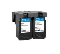 PZPSEQGM Cartucho de Tinta Compatible PG560 560XL 561XL para PG-560 CL-561 XL Funciona con TS5350 TS7450 TS5351 TS5352 TS5353 TS7451 Printers(PG560 CL561)