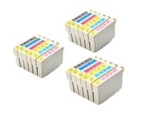 PZPSEQGM Cartucho de Tinta Compatible T0801 T0802 T0803 T0804 T0805 T0806 para fotografía de lápiz R265 RX610 Impresoras(3pcs Cyan)